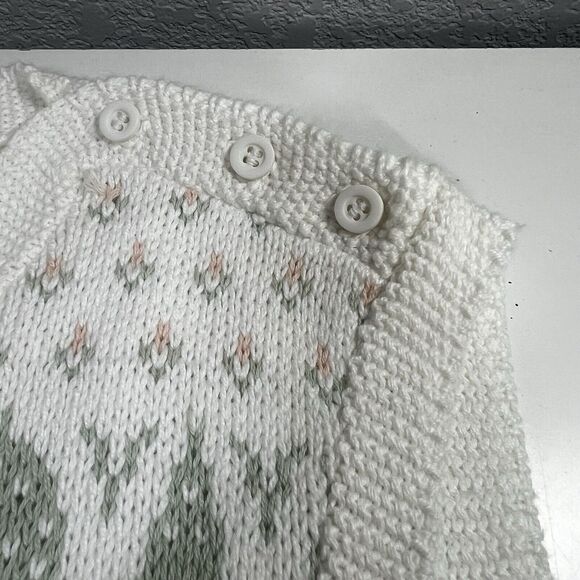 The Villager Women's XL 38 kawaii Knit cottage core swan Sweater Vest - Picture 4 of 9